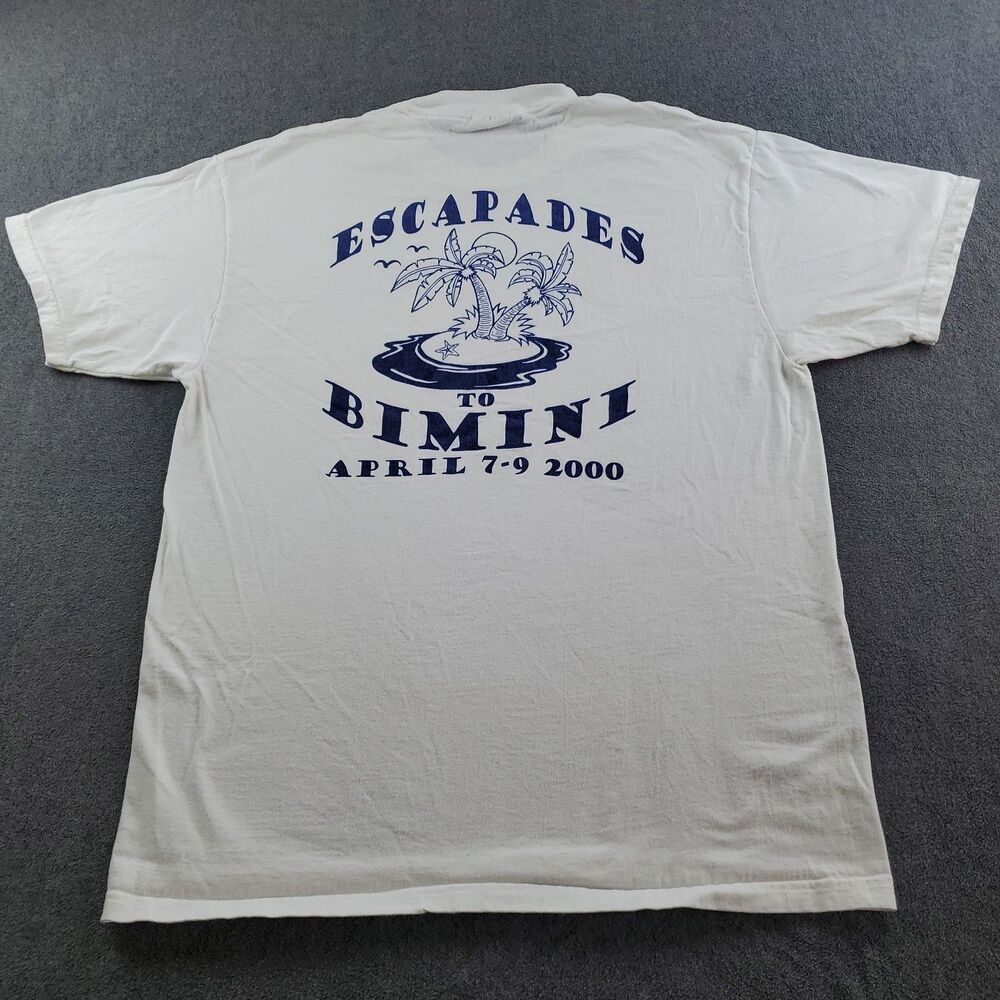 Vintage Escapades To Bimini April 7-9 2000 T-Shirt InterMarine Adult Large Whit